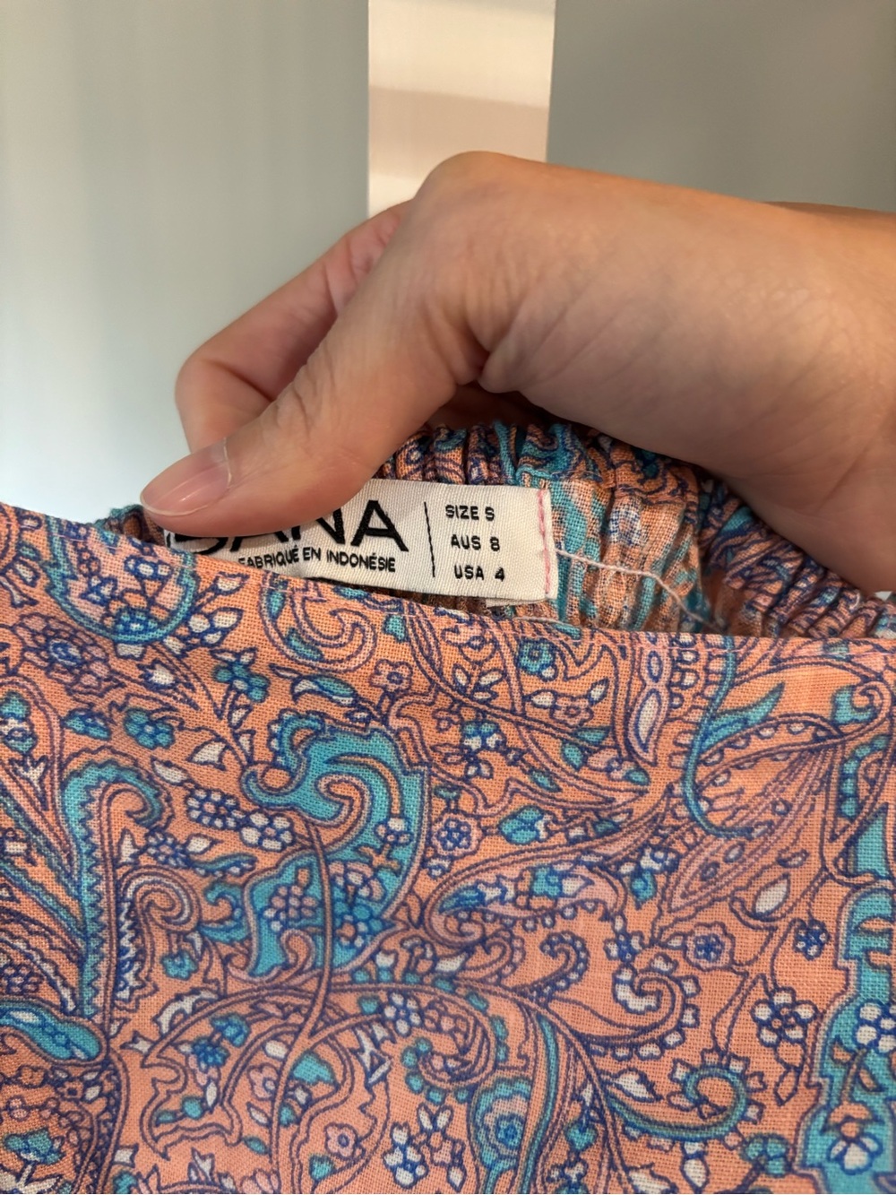 Lusana Floral Belted Maxi Dress in Pink and Blue - Picture 3 of 3